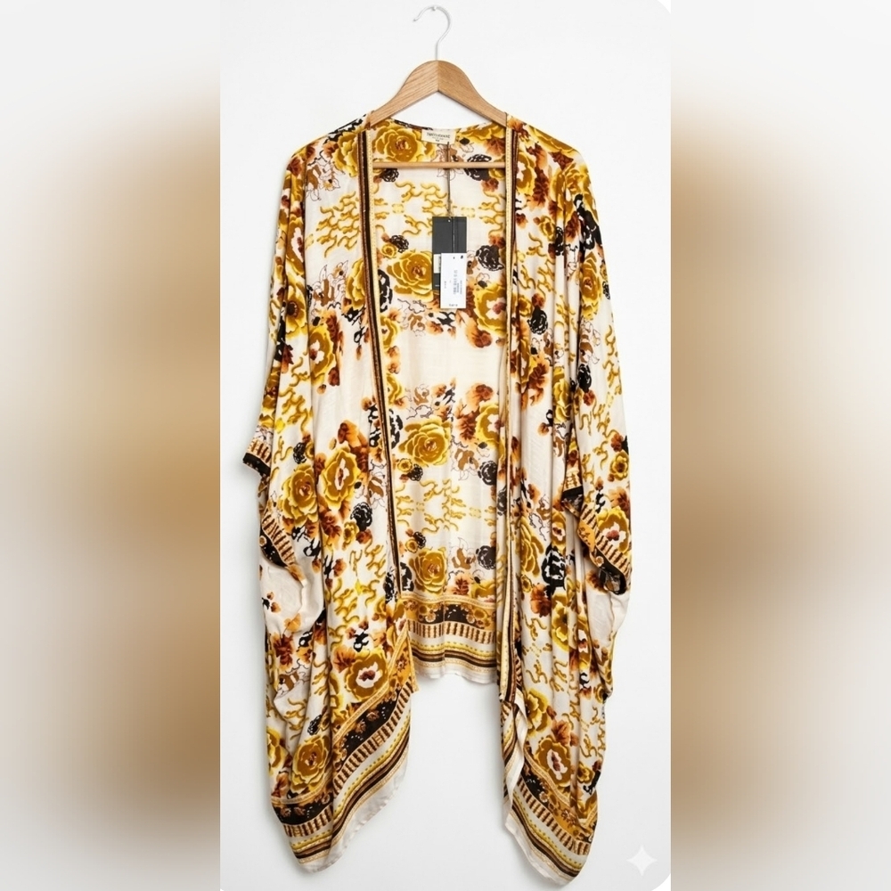 Autumn Boho Kimono Vacation Travel Gypsy Festival Resort Shaw Cover-Up New
